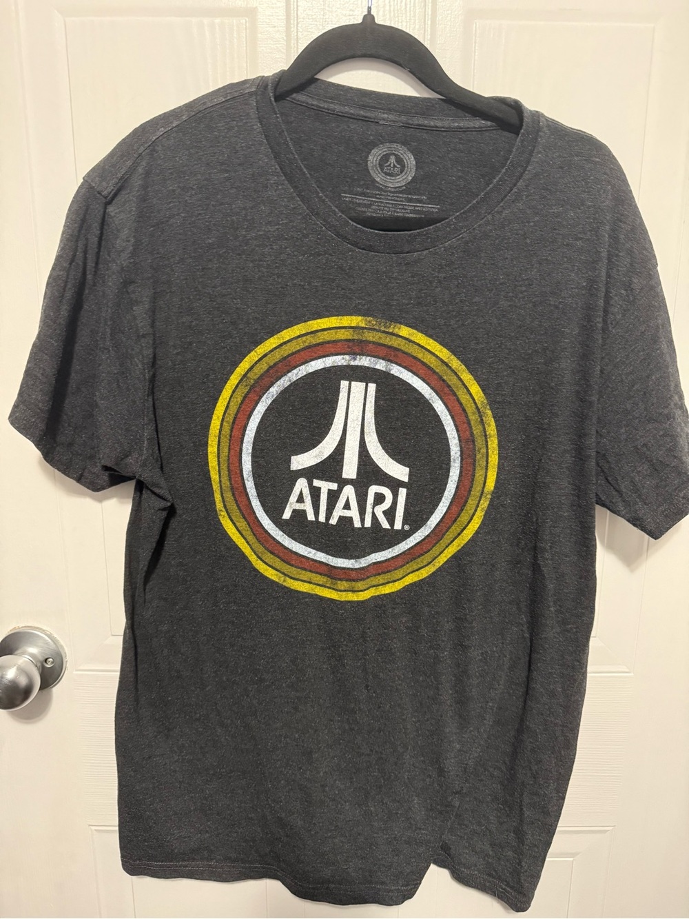 Men's Dark Gray Logo Graphic T-Shirt - ATARI Vintage